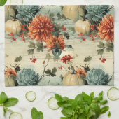 フローラ感謝祭ヴィンテージパターン(1) キッチンタオル (折り畳み)