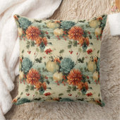 フローラ感謝祭ヴィンテージパターン(1) クッション (ブランケット)
