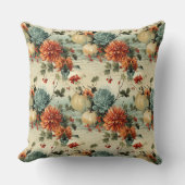 フローラ感謝祭ヴィンテージパターン(1) クッション (正面)