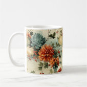 フローラ感謝祭ヴィンテージパターン(1) コーヒーマグカップ (左)
