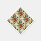 フローラ感謝祭ヴィンテージパターン(1) スタンダードカクテルナプキン (角)