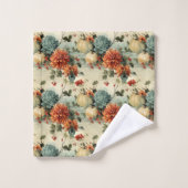 フローラ感謝祭ヴィンテージパターン(1) バスタオルセット (ウォッシュタオル)