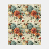 フローラ感謝祭ヴィンテージパターン(1) フリースブランケット (正面)