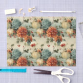 フローラ感謝祭ヴィンテージパターン(1) 薄葉紙 (クラフト)