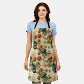 フローラ感謝祭ヴィンテージパターン(2) エプロン (着用した状態)