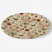 フローラ感謝祭ヴィンテージパターン(3) ペーパープレート (アングル)