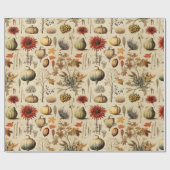 フローラ感謝祭ヴィンテージパターン(3) ラッピングペーパー (フラット)