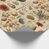 フローラ感謝祭ヴィンテージパターン(3) ラッピングペーパー (角)