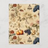 フローラ感謝祭ヴィンテージパターン(4) ポストカード (正面)