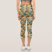 フローラ感謝祭ヴィンテージパターン(5) カプリレギンス (裏面)