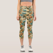 フローラ感謝祭ヴィンテージパターン(5) カプリレギンス (正面)