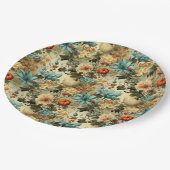 フローラ感謝祭ヴィンテージパターン(5) ペーパープレート (アングル)