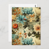 フローラ感謝祭ヴィンテージパターン(5) ポストカード (正面/裏面)
