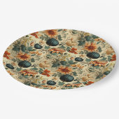 フローラ感謝祭ヴィンテージパターン(6) ペーパープレート (アングル)