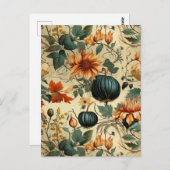 フローラ感謝祭ヴィンテージパターン(6) ポストカード (正面/裏面)