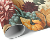 フローラ感謝祭ヴィンテージパターン(8) ラッピングペーパー (ロールコーナー)