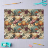 フローラ感謝祭ヴィンテージパターン(8) 薄葉紙 (クラフト)