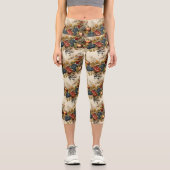 フローラ感謝祭ヴィンテージパターン(9) カプリレギンス (正面)