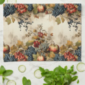 フローラ感謝祭ヴィンテージパターン(9) キッチンタオル (折り畳み)