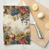 フローラ感謝祭ヴィンテージパターン(9) キッチンタオル (四つ折り)