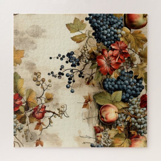 フローラ感謝祭ヴィンテージパターン(9) ジグソーパズル (横)