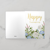 フローラ感謝祭詩篇107:1 箔グリーティングカード (外側レイダウン)