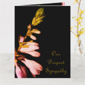 フローラ慰め カード (黄色い花)