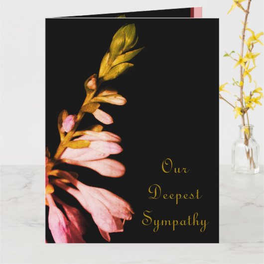 フローラ慰め カード (黄色い花)