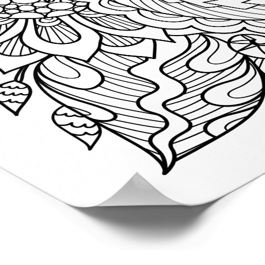 フローラ成人着色引用文ポスター ポスター (角)