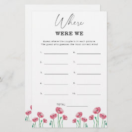 フローラ我々のブライダルシャワーゲーム