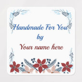 フローラ手作り小さな正方形のクローラベル ラベル (デザイン1)