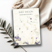 フローラ手作り紙テクスチャ2イヤリングディスプレイ 名刺