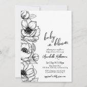 フローラ手引き赤お洒落ちゃんシャワー 招待状 (正面)