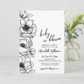 フローラ手引き赤お洒落ちゃんシャワー 招待状 (スタンド正面)