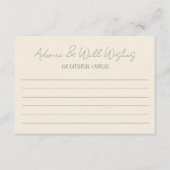 フローラ手書き落書きスクリプトブライダルシャワー アドバイスカード (正面)