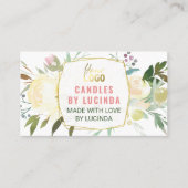 フローラ手製ろうそく 名刺 (正面)