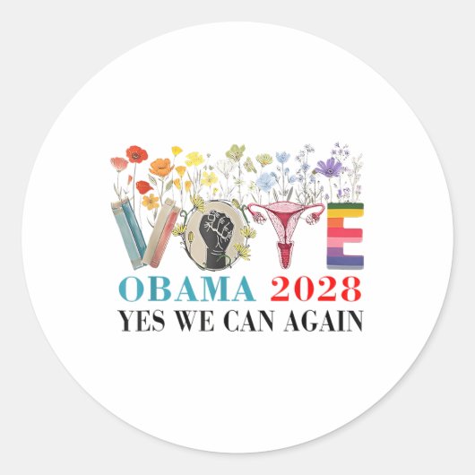 フローラ投票オバマ2028は、この大統領を修正する202 ラウンドシール (正面)
