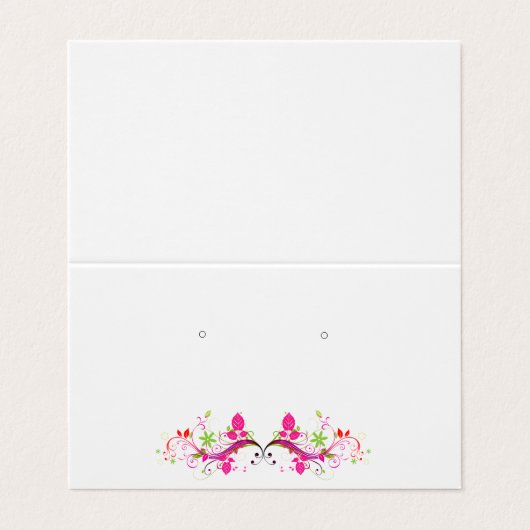 フローラ折り畳みテントのイヤリング表示カード 名刺 (外部フラット)