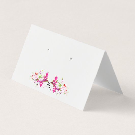 フローラ折り畳みテントのイヤリング表示カード 名刺 (正面)