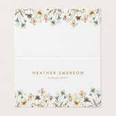 フローラ折り畳み名刺 名刺 (外部フラット)