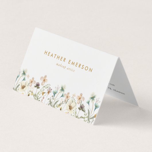 フローラ折り畳み名刺 名刺 (正面)