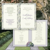 フローラ折り畳み教会結婚式 プログラムテンプレート