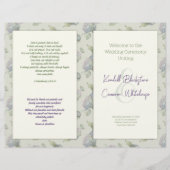 フローラ折り畳み教会結婚式 プログラムテンプレート (正面)