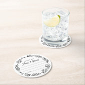 フローラ披露宴アドバイスカード ラウンドペーパーコースター (インサイチュ)