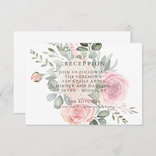 フローラ披露宴カード エンクロージャーカード (正面/裏面)