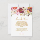 フローラ抱擁結婚結婚 サンキューカード (正面)