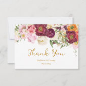 フローラ抱擁結婚結婚 サンキューカード (正面)