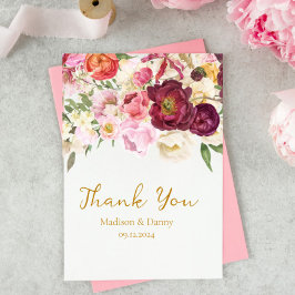 フローラ抱擁結婚結婚 サンキューカード