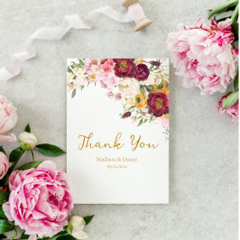 フローラ抱擁結婚結婚 サンキューカード