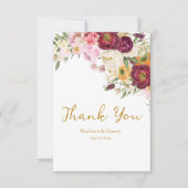 フローラ抱擁結婚結婚 サンキューカード (正面)